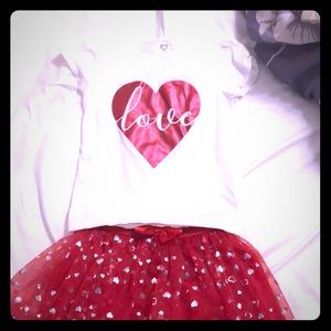 Girls size 3/4t valentine outfit